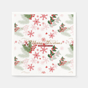 Serviette Jetable Motif de Noël élégant et simple