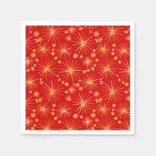 Serviette Jetable Motif de Spoutnik de la moitié du siècle,
