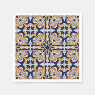 Serviette Jetable motif de tuiles portugaises