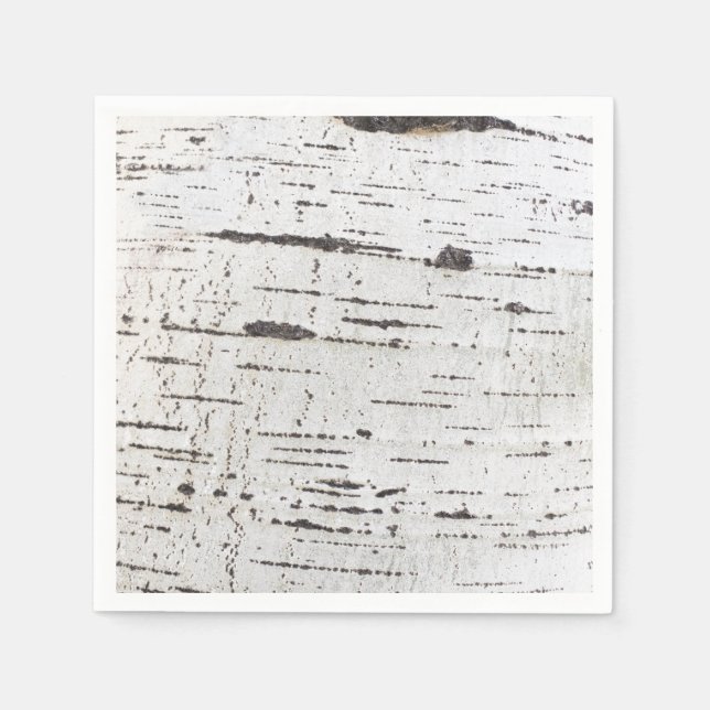 Serviette Jetable Motif d'écorce de bouleau (Devant)