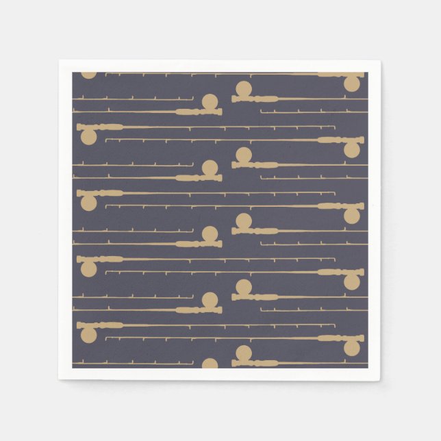 Serviette Jetable Motif des bâtons de pêche aérienne (Devant)