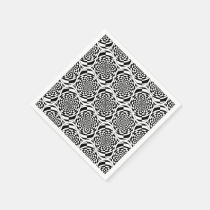 Serviette Jetable Motif d'hypnose noir blanc + vos idées