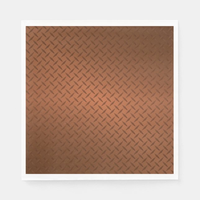 Serviette Jetable Motif en cuivre Diamondplate (Devant)