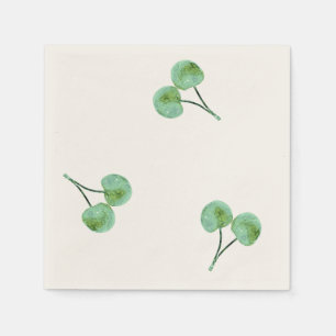 Serviette Jetable Motif Green Cherry