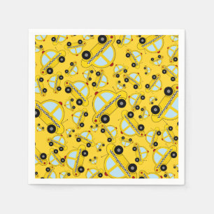 Serviette Jetable Motif jaune de taxi
