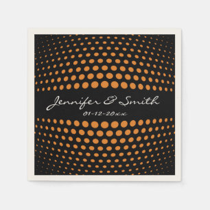 Serviette Jetable Motif pois de bronze