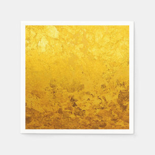 Serviette Jetable Motif PURE FEUILLE D'OR + votre texte / photo