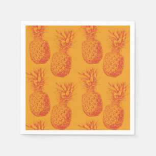Serviette Jetable Motif transparent avec ananas