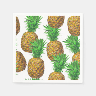 Serviette Jetable Motif transparent avec ananas