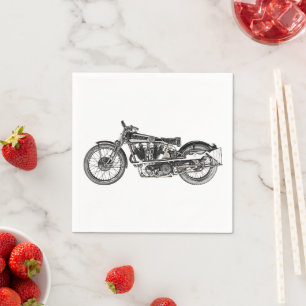 Serviette Jetable Moto Vintage Bruruth Superior