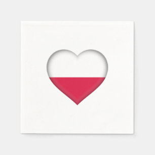 Serviette Jetable Mouchoirs en papier Polish Love