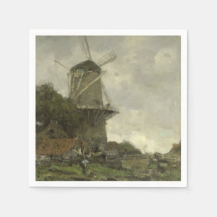 Serviette Jetable Moulin à vent néerlandais, Jacob Maris