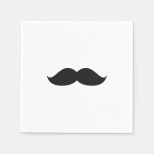 Serviette Jetable Moustache noire mignonne