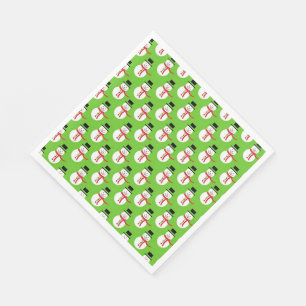 Serviette Jetable Napkin standard blanc de Noël/neige