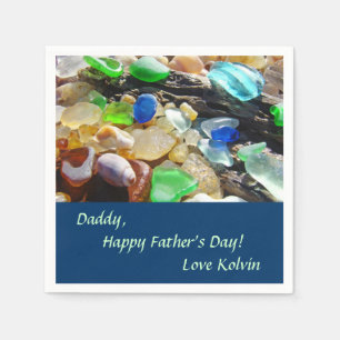 Serviette Jetable Napkins Daddy Happy Fête des pères Love Nom de l'e