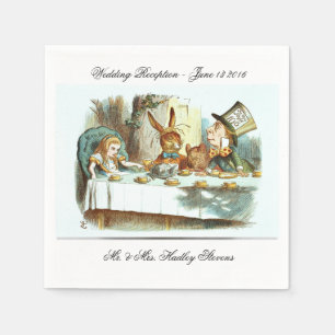 Serviette Jetable NAPKINS mariages -ALICE IN WONDERLANDS THÉ PARTY-