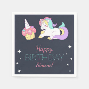 Serviette Jetable Napkins pour la fête d'anniversaire de la petite 