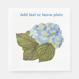 Serviette Jetable Naples Blue Hydrangea