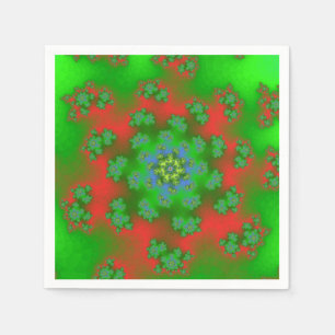 Serviette Jetable Naples en papier arrosé de fleurs de Noël