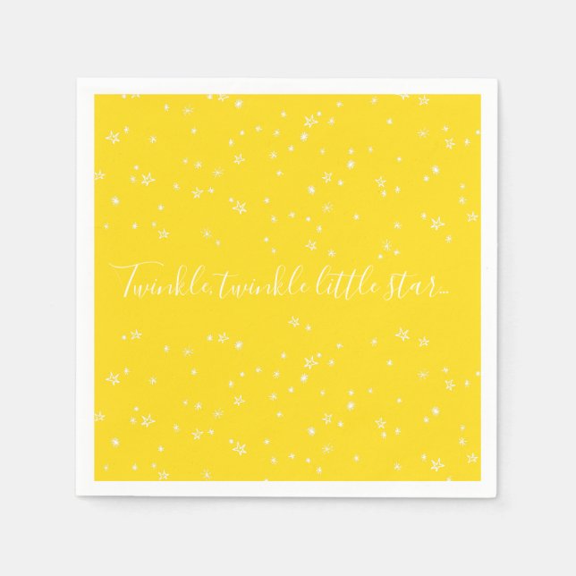 Serviette Jetable Naples en papier Baby shower Twinkle Little Star (Devant)