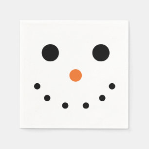 Serviette Jetable Naples en papier de vacances Snowman