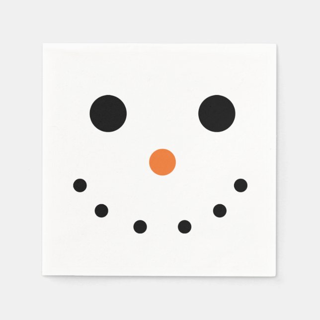Serviette Jetable Naples en papier de vacances Snowman (Devant)