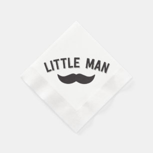 Serviette Jetable Naples Little Man Mustache Party