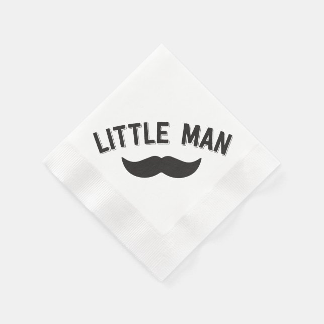 Serviette Jetable Naples Little Man Mustache Party (Coin)