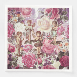 Serviette Jetable Naples Victorian Garden Dinner Papier