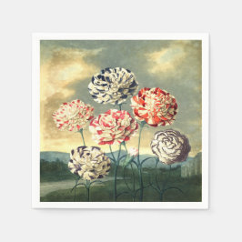 Serviette Jetable Naples vintages en papier floral