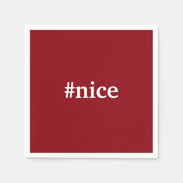 Serviette Jetable Naughty Nice Cocktail de Noël Party Napkin (Devant)