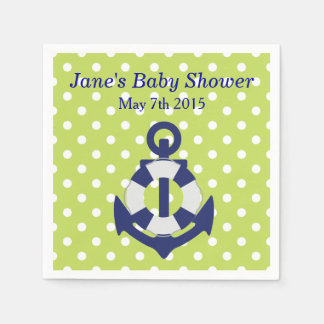 Serviette Jetable Nautique à thème Baby shower garçon serviettes