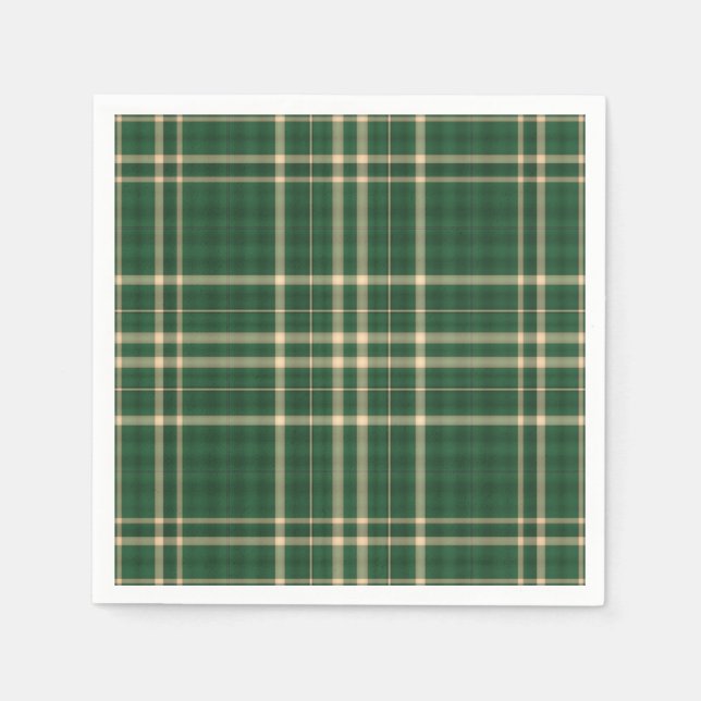 Serviette Jetable Noël Plaid 04-PAPIER PARTY NAPKINS (Devant)