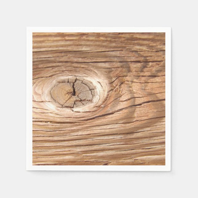Serviette Jetable Noeud de grain de bois (Devant)