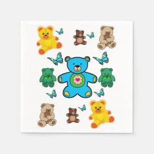 Serviette Jetable Nounours de Napkin papier