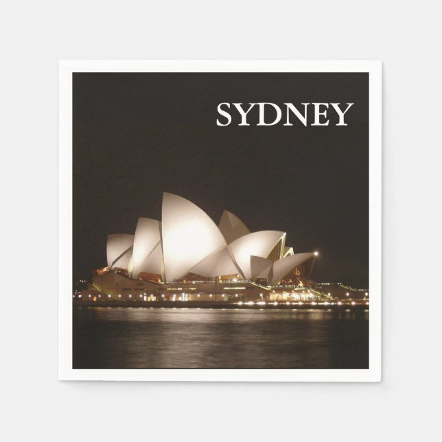 Serviette Jetable Nuit à l'Opéra Cocktail Napkin (Devant)