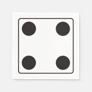 Serviette Jetable Numéros DICE de pips 4 + votre backgr.