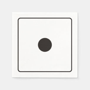 Serviette Jetable Numéros DICE des pips 1 + votre backgr.