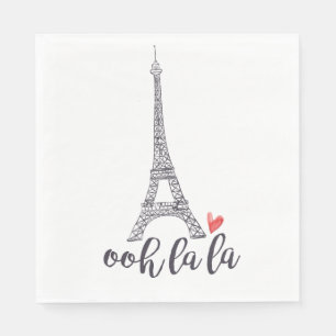 Serviette Jetable Ooh la Paris Napkins