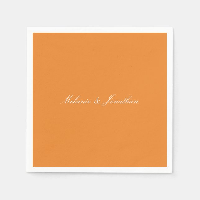 Serviette Jetable Orange de pêche (Devant)