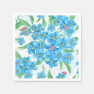 Serviette Jetable Oublie-moi pas un motif sans soudure