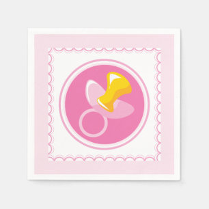 Serviette Jetable Pacifique rose   Baby shower fille