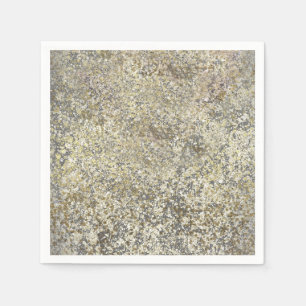 Serviette Jetable Paillettes dorées Craquelé Moderne Chic Glamour Ét