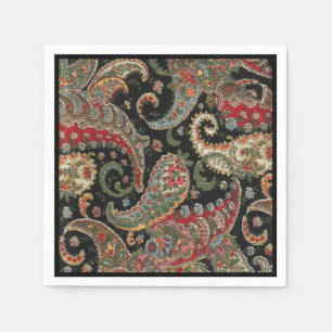 Serviette Jetable Paisley Fractal