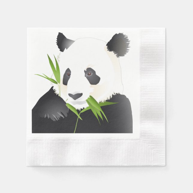 Serviette Jetable Panda Bears (Devant)