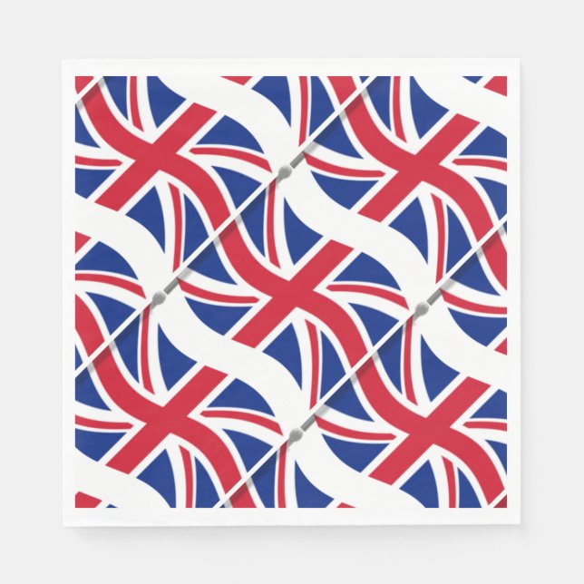 Serviette Jetable Paniers en papier Union Jack de Londres (Devant)