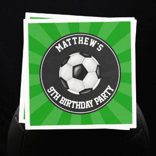 Serviette Jetable Paniers-repas en papier de soccer