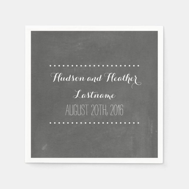 Serviette Jetable Paniers-repas Mariages inspirés (Devant)