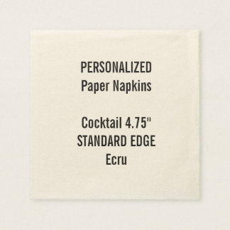 Serviette Jetable Papier à cocktails Ecru standard personnalisé serv