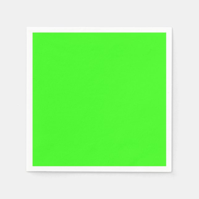 Serviette Jetable Papier à cocktails Neon Green Standard Napkin (Devant)